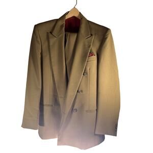 Primo Vintage Classic Tailored 2 Piece Suit Blazer Jacket Pants